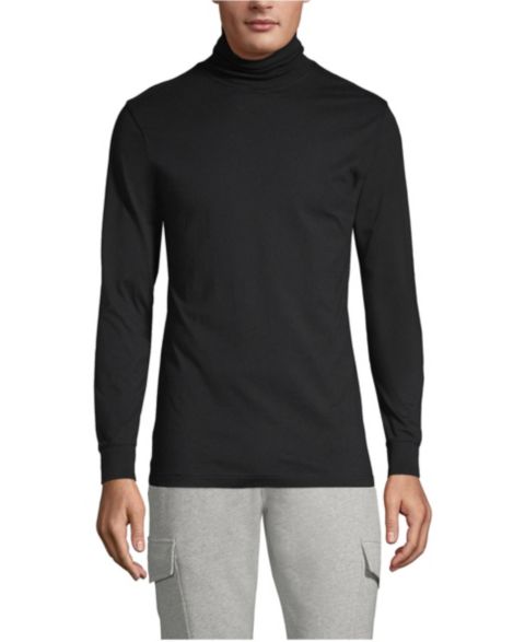 Мужская футболка Lands' End Super-T Turtleneck, цвет: Чёрный
