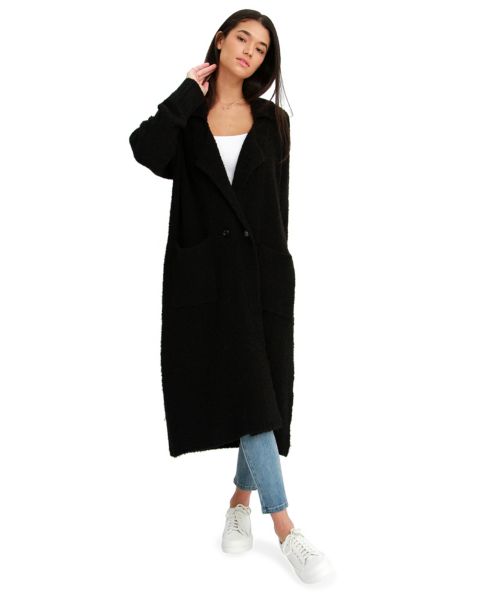 Женское пальто Belle & Bloom Born To Run Sustainable Sweater Coat, цвет: Чёрный