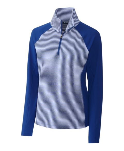 Женские куртки Cutter & Buck Forge Tonal Stripe Stretch Half Zip Womens Top Jacket