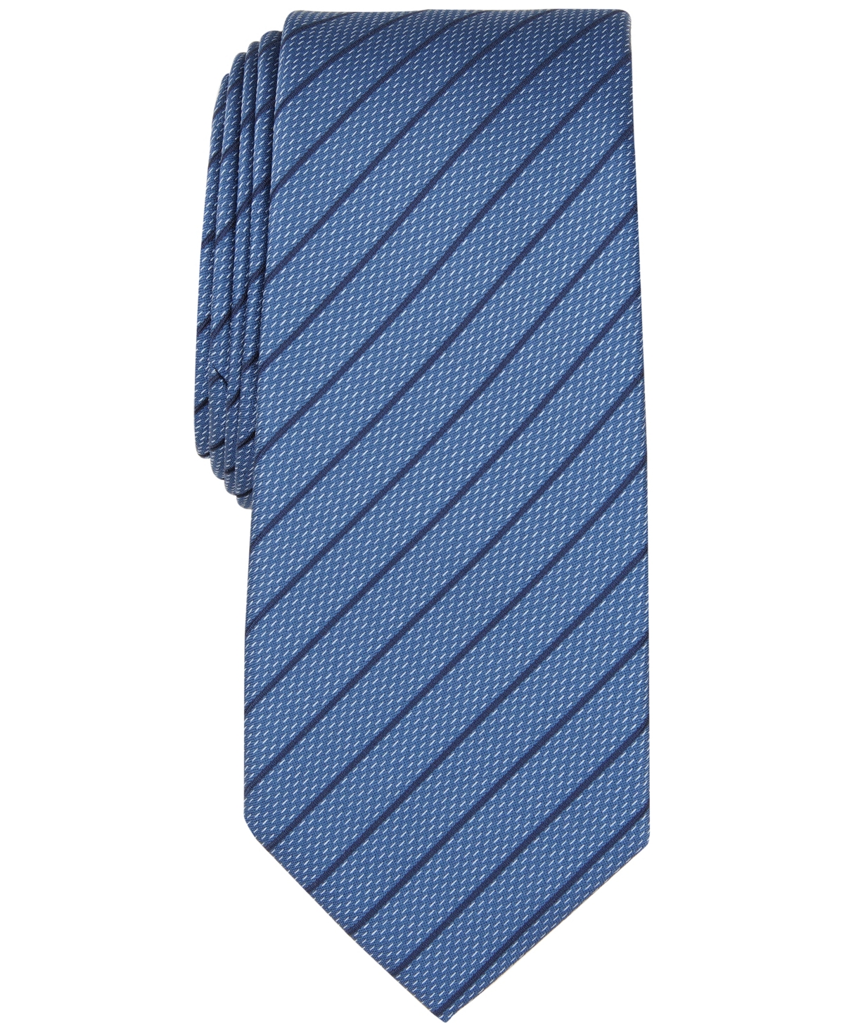 Alfani Men's Linden Stripe Tie, Created For Macy's In Blue
