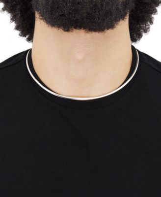 Lightweight 17" Reversible Omega 14k Gold over Sterling Silver and Sterling Silver Necklace