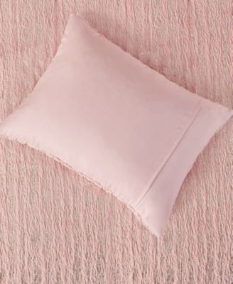 Naomi Metallic Print Faux Fur 3 Piece Comforter Set, King/California King