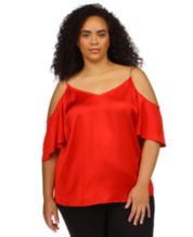 RQYYD Sparkly Cold Shoulder Summer Tops for Women Plus Size