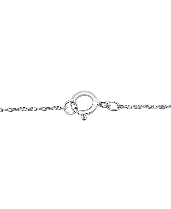 Macy's Diamond Heart Halo Pendant Necklace in 14k White Gold (1/6 ct. t ...