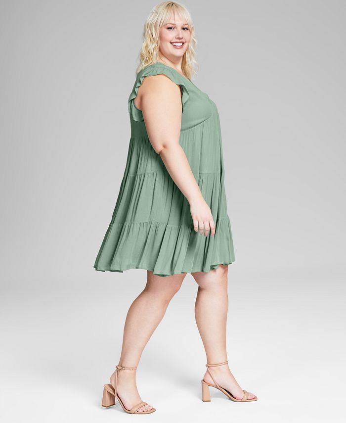 And Now This Trendy Plus Size Tiered Babydoll Dress Macy's