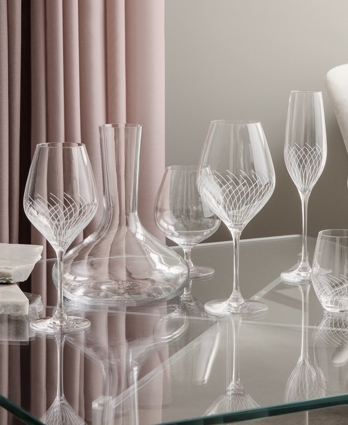 Shop Rosendahl Holmegaard Cabernet Lines 23.3 oz Burgundy Glasses, Set Of 2 In Clear
