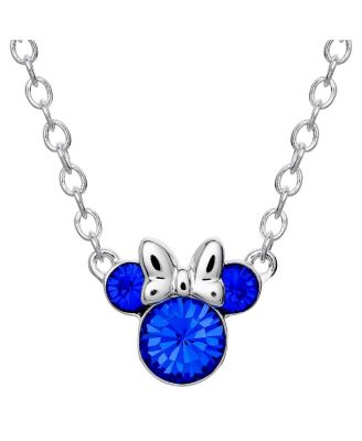 Disney Minnie Mouse Birthstone Necklace - September - sapphire blue