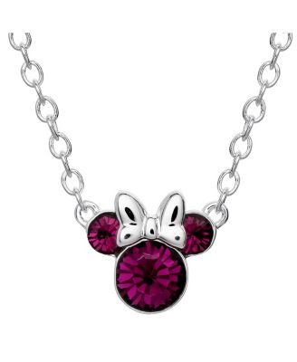 Minnie Mouse Birthstone Necklace