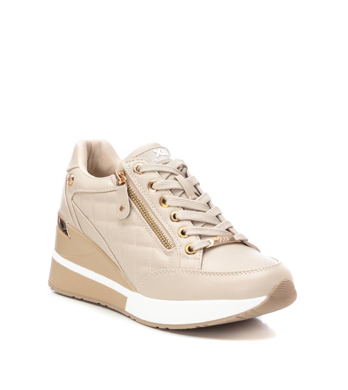 Women's Wedge Sneakers By Xti - Beige