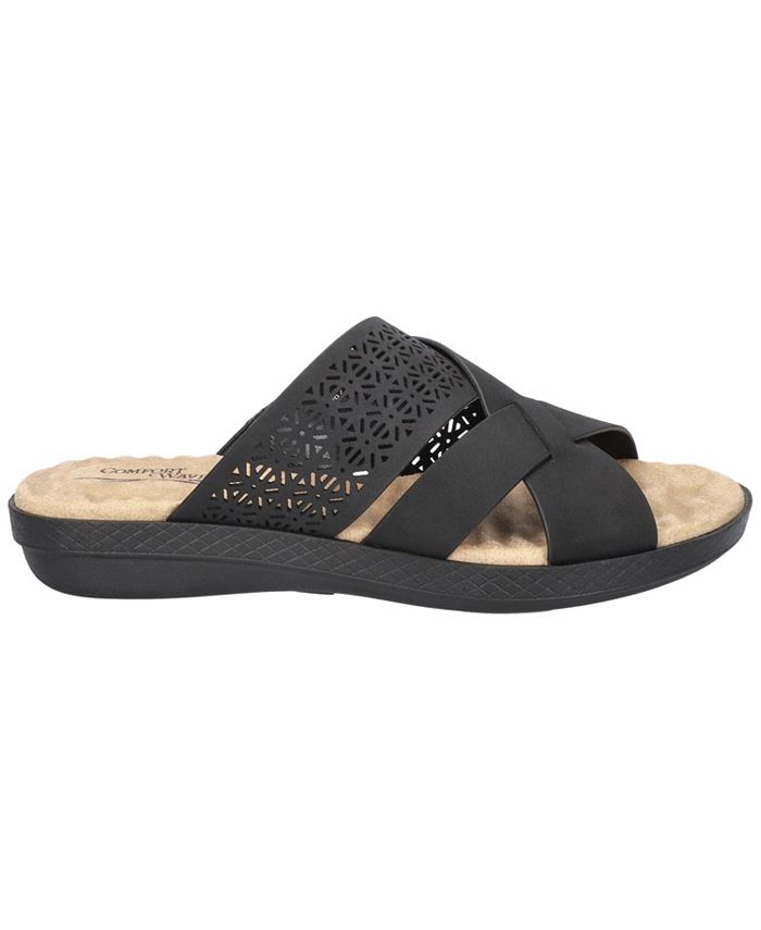 Sandales Femme Easy Street 30-4896 - Gris, Taille 35.5 EU - Dessus Perforé, Talon Ouvert