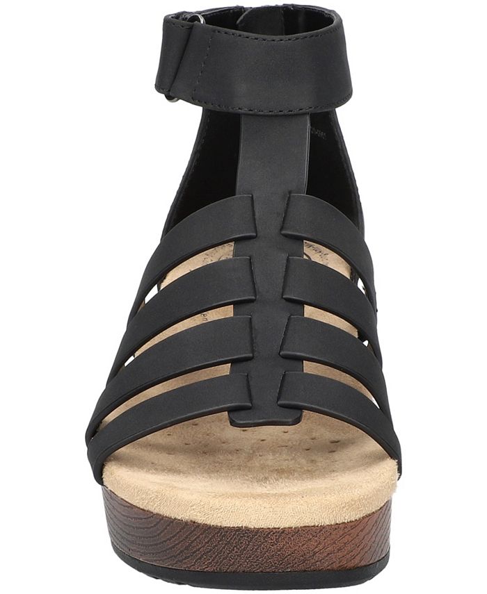 Easy Street Women's Runa Zip Slip Resistant Wedge Sandals - Macy's