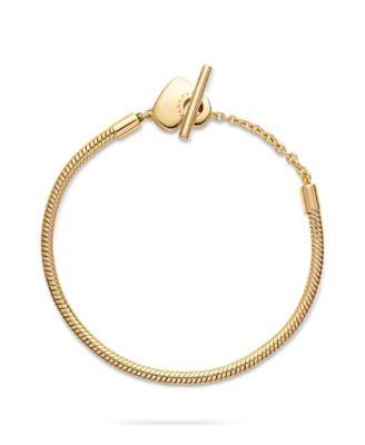 Moments Heart T-Bar Snake Chain Bracelet