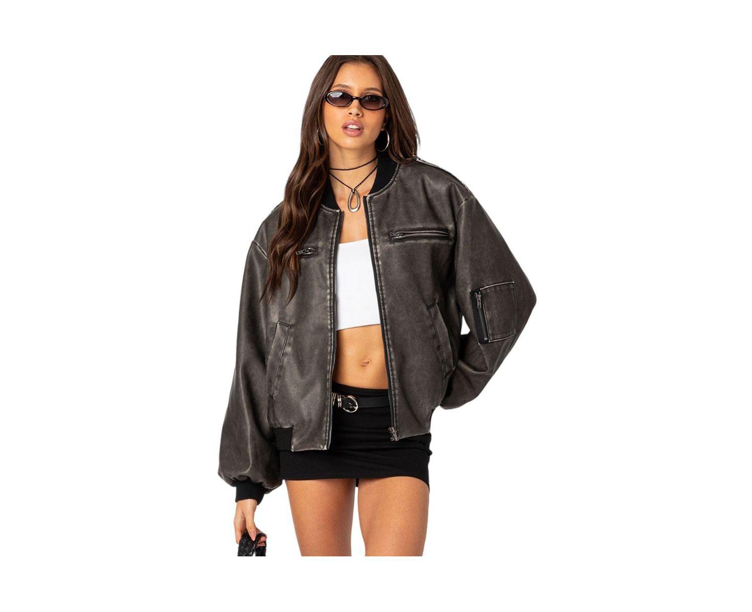 Women's Vava washed bomber jacket