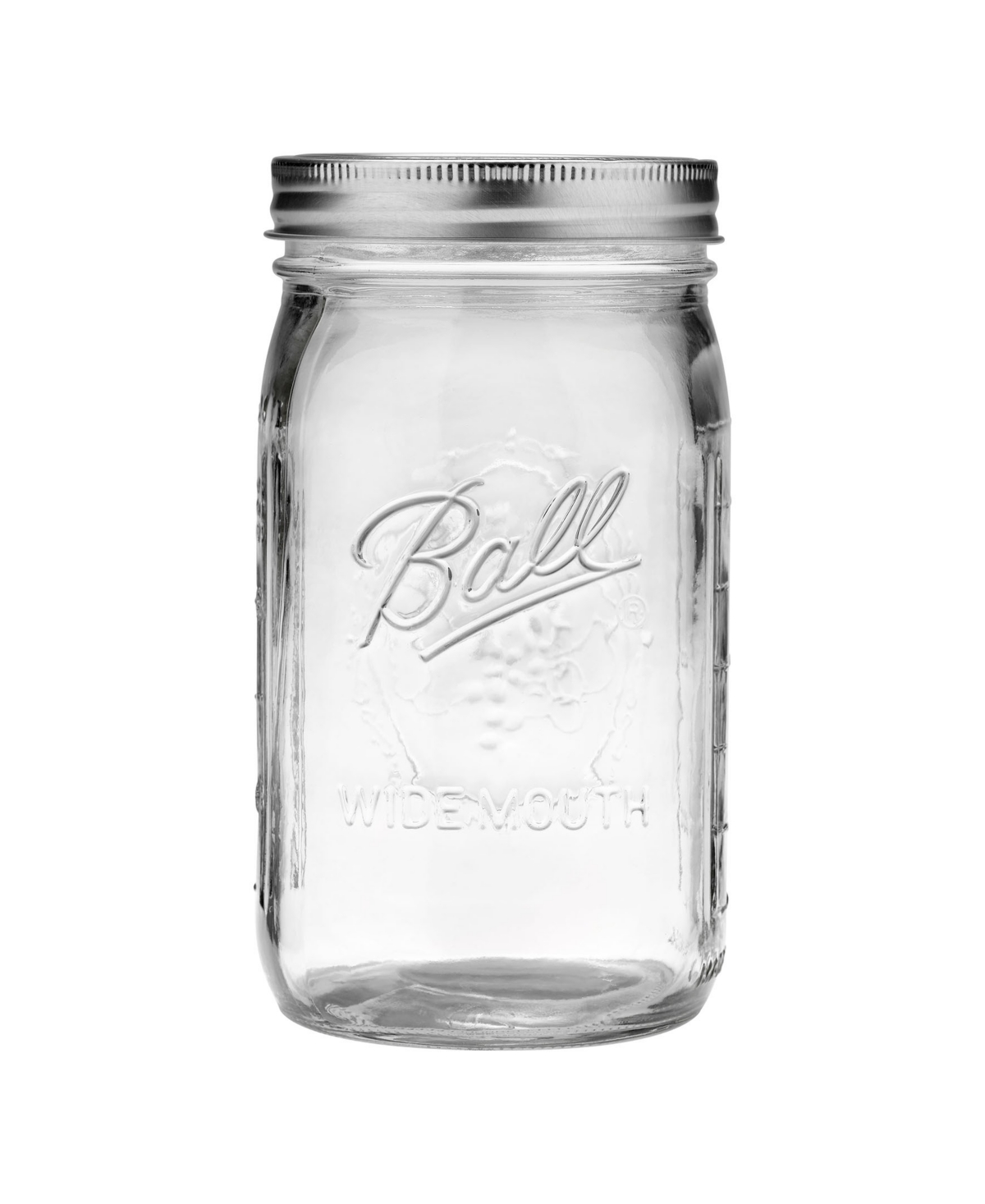 Ball 8 Piece Wide Mouth Quart Mason Jars With Lids And Bands In Clear