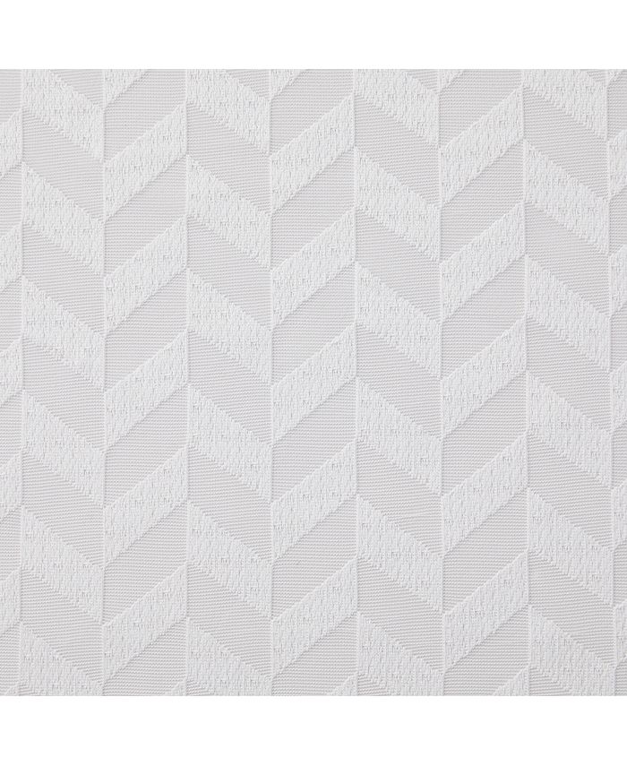 HLC.me Herringbone Semi Sheer Voile Kitchen Cafe Curtain Panels Rod