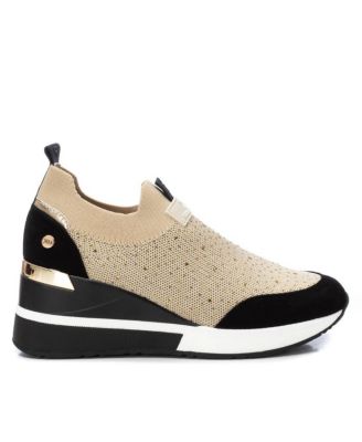 XTI Damen Sneaker Mit Geflochtenem Design & Metall-Optik – Vegan, Bequem & Stylisch Für Jeden Tag