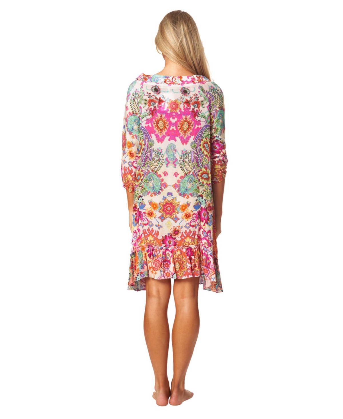 La Moda Clothing Women's V-neck Dress