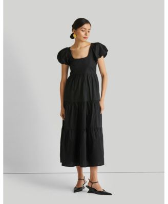 Puff Sleeve Tiered Dress