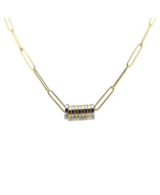 Reese Disc Two Tone Necklace