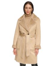 Macy's faux clearance shearling coat