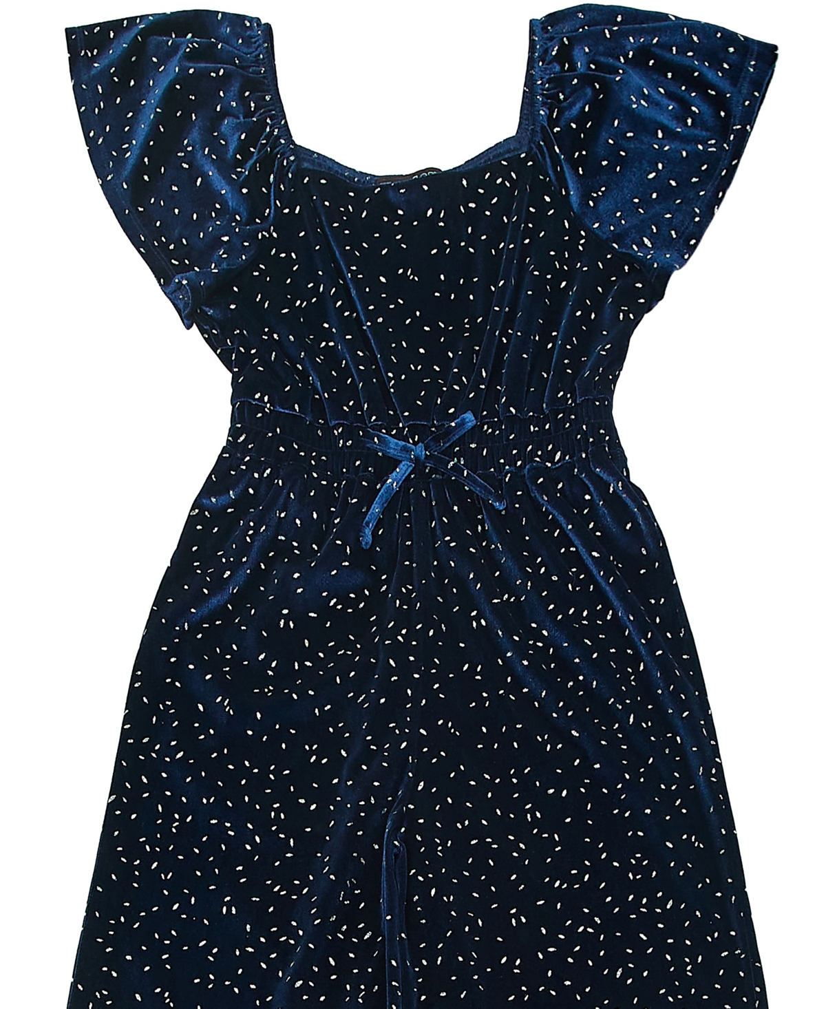 Trixxi Big Girls Short Sleeve Velvet Shine Jumpsuit