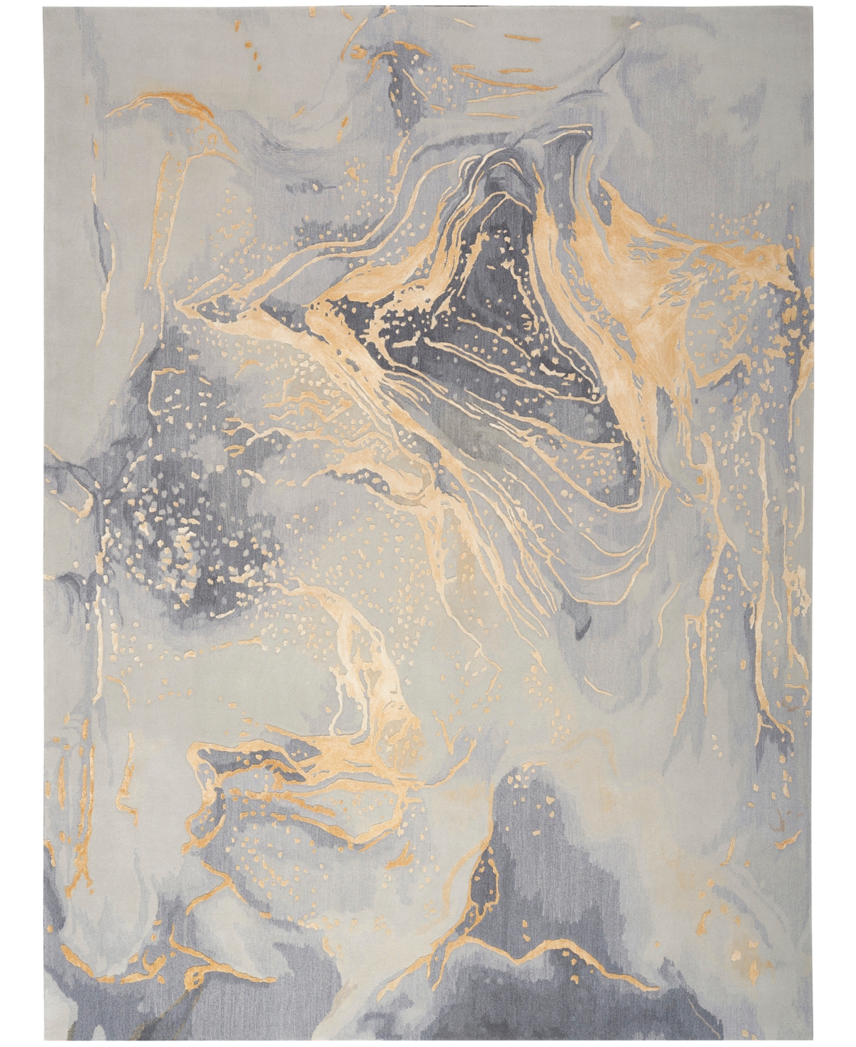 Nourison Home Prismatic PRS28 3'9in x 5'9in Area Rug - Gray, Gold