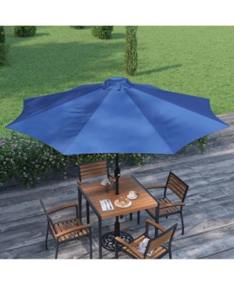 Bali 9' Round Uv Resistant Outdoor Patio Umbrella With Height Lever And 33° Push Button Tilt