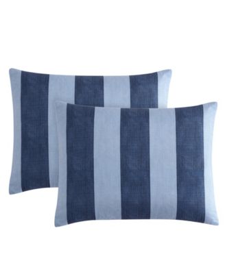 Shop Juicy Couture Denim Stripe Duvet Cover Sets In Blue Stripe