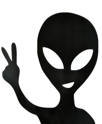 38" Halloween Alien Garden Stake