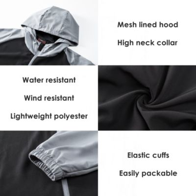 Men's Cory Light Windbreaker Jacket Water-Resistant Packable Hooded Softshell Coat Ideal for Travel Layering Everyday Outdoor Activities