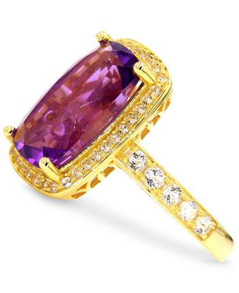 Macy s Amethyst 3 1 3 ct. t.w. White Topaz 5 8 ct. t.w. Halo