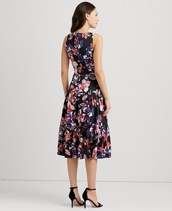 Lauren Ralph Lauren Women's Floral Twist-Front Mousseline Dress - Macy's