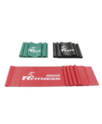 in. Rfitness Professional Flat Stretch Latex Exercise Band - 3 Piece