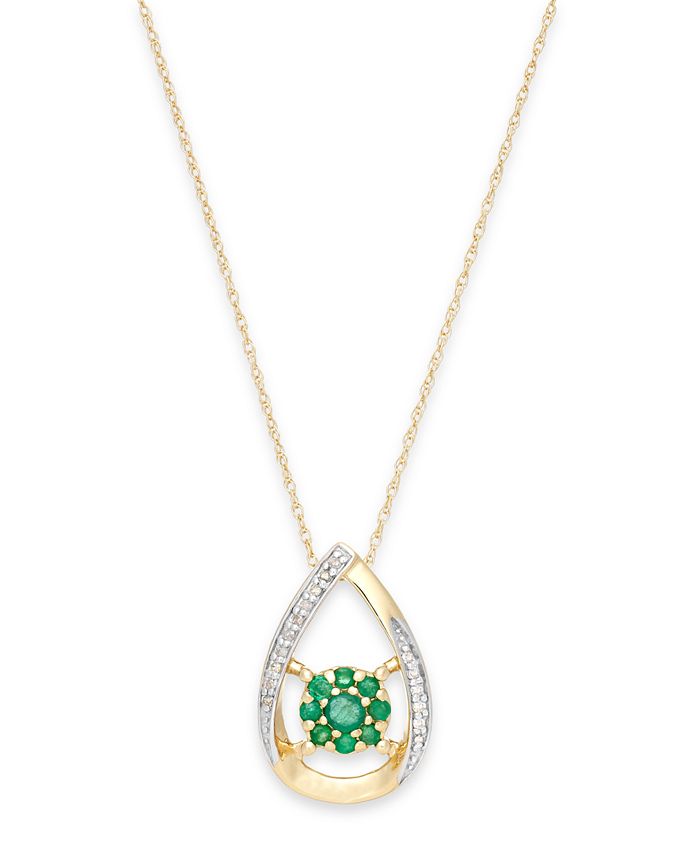 Macy's jewelry emerald necklaces clearance