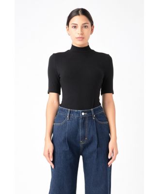 Women's Soft Mock Neck Bodysuit