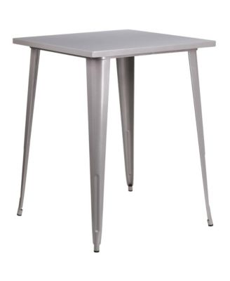 Rothko Patio Dining Table With Metal Frame And Square Top