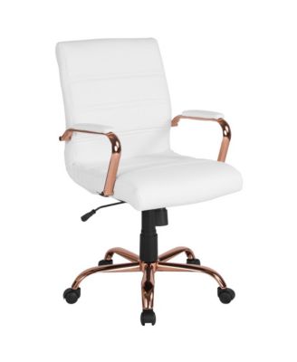 Milano Contemporary Mid-Back Home Office Chair With Padded Arms