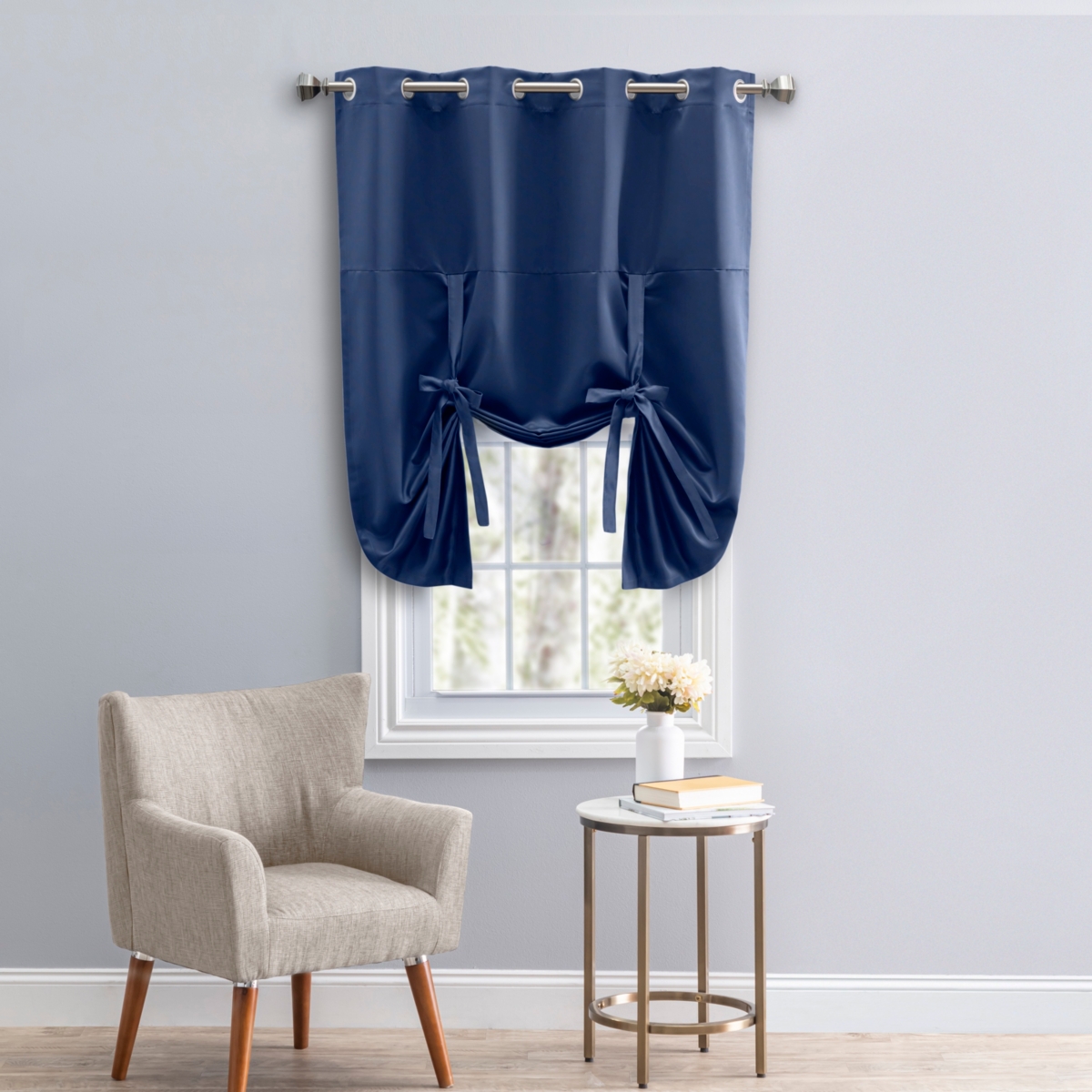 Lime Portable Curtain 52"W x 72"L - Charcoal