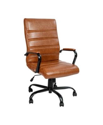 1 Pc Faux Leather Padded Arm Contemporary High-Back Office Chair