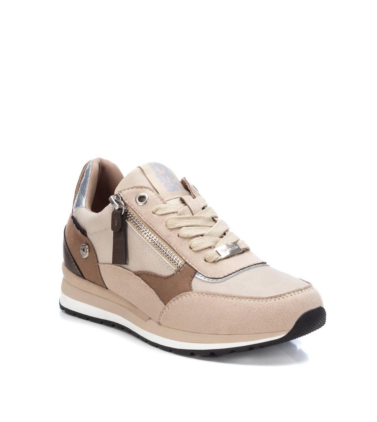 Women's Lace-Up Sneakers By Xti - Dark brown