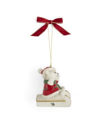 Christmas Tree Teddy Bear Ornaments, Set of 2
