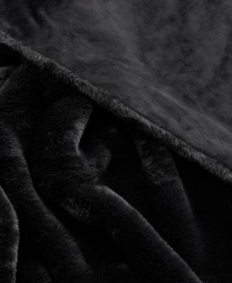 Solid Mink Faux Fur Throw, 50" x 70"