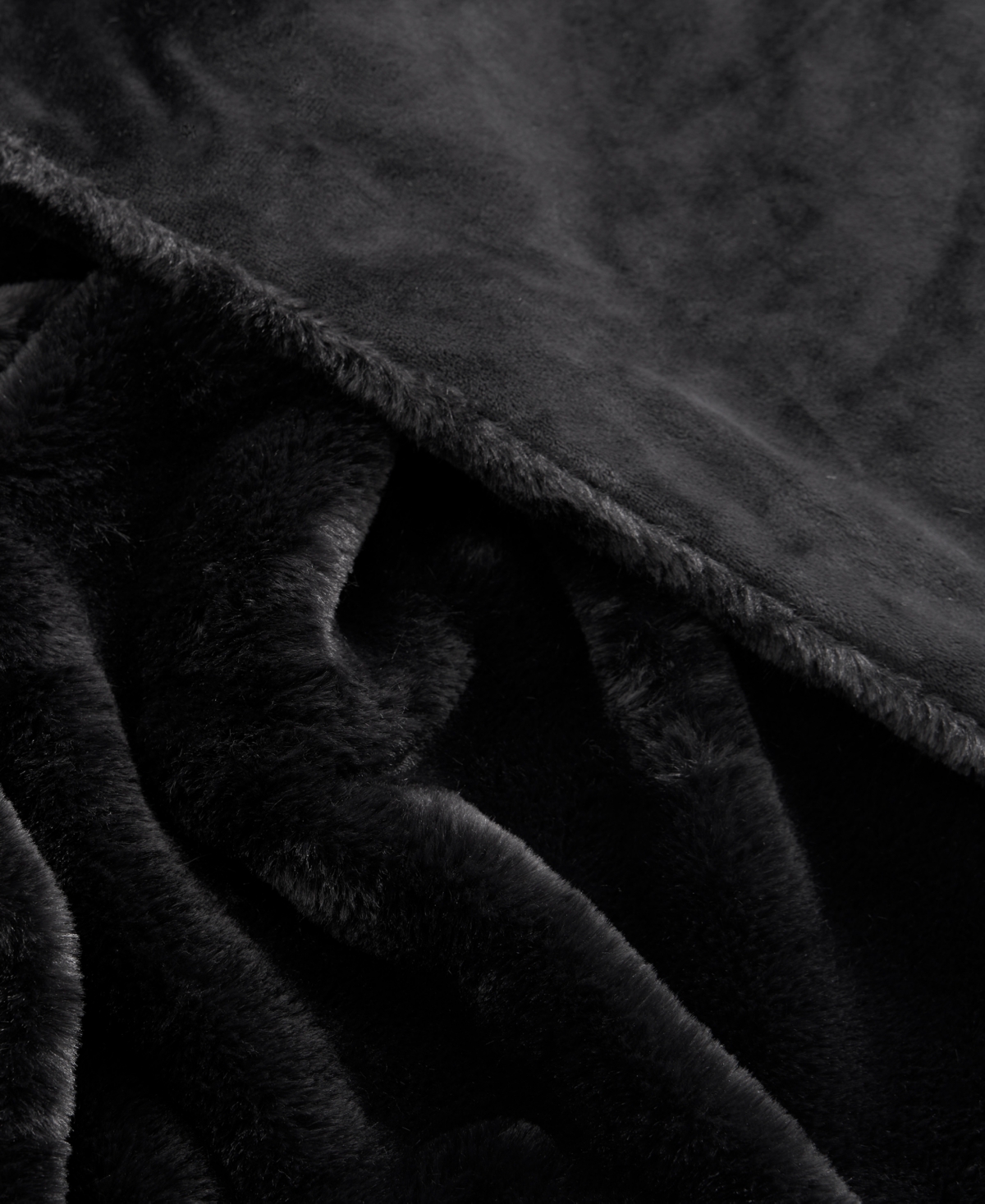 Lucky Brand Solid Mink Faux Fur Throw, 50" x 70"