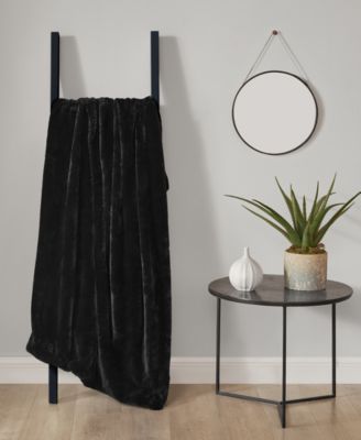 Solid Mink Faux Fur Throw, 50" x 70"