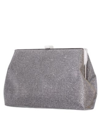 Metallic Fabric Frame Clutch