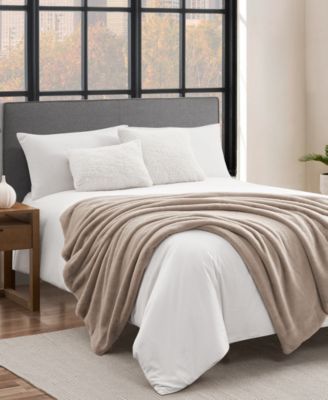 Solid Mink Faux Fur Throw, 50" x 70"