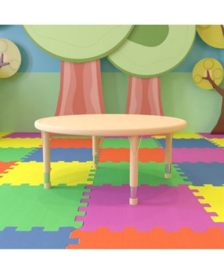45" Round Plastic Height Adjustable Activity Table