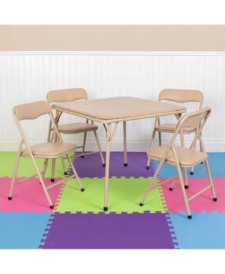 Kids 5 Piece Folding Table And Chair Set - Kids Activity Table Set