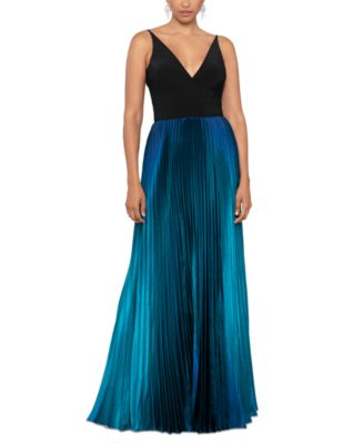 Betsy & Adam Women's Pleated Ombre Gown - Macy's