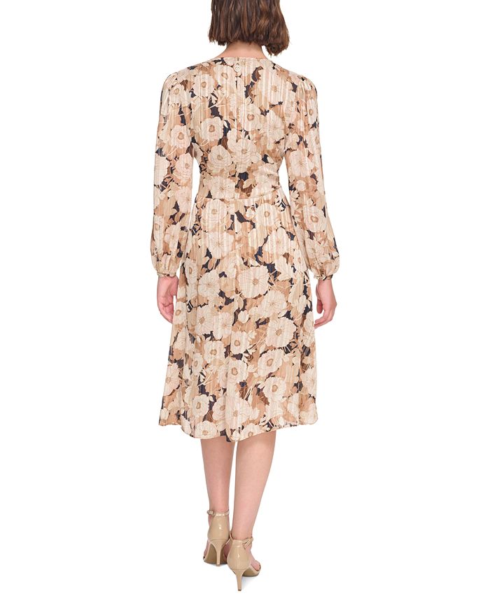 Tommy Hilfiger Women's Floral-Chiffon Smocked Dress - Macy's